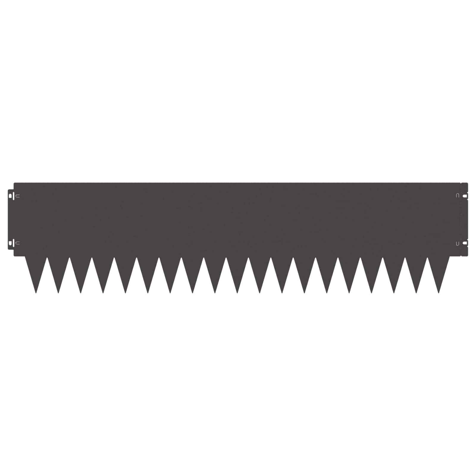 Bordura per Prato 10 pcs 103 x 25 cm metallo Nero | homemem39