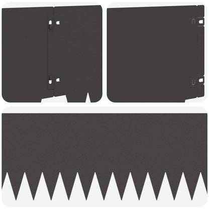 Bordura per Prato 20 pcs 103 x 25 cm metallo Nero | homemem39