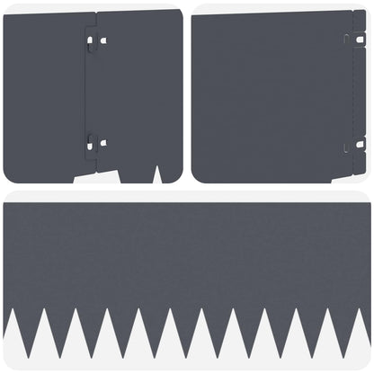 Bordura per Prato 10 pcs 103 x 25 cm metallo Antracite | homemem39