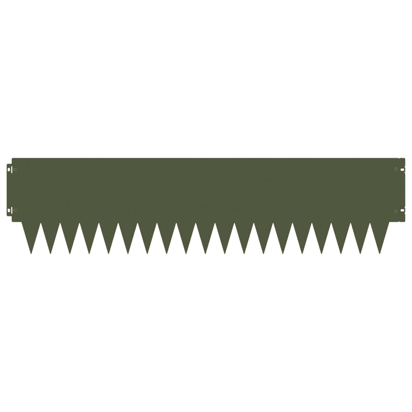Bordura per Prato 10 pcs 103 x 25 cm metallo Verde Oliva | homemem39
