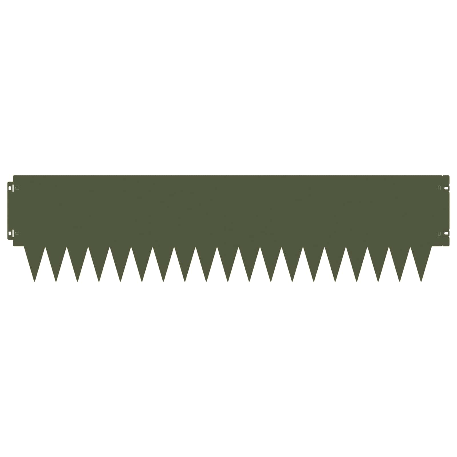 Bordura per Prato 10 pcs 103 x 25 cm metallo Verde Oliva | homemem39