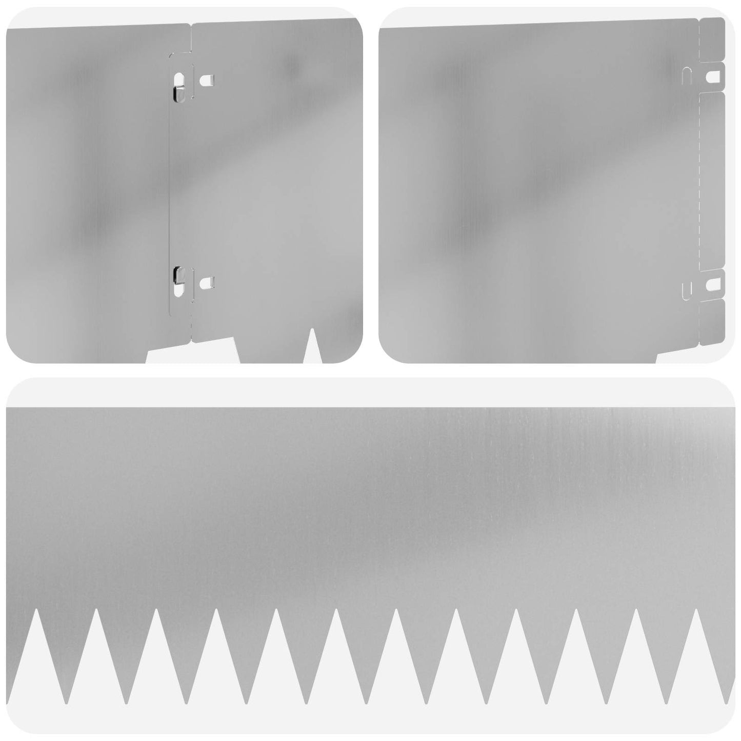 Bordura per Prato 30 pcs 103 x 25 cm metallo Argento | homemem39