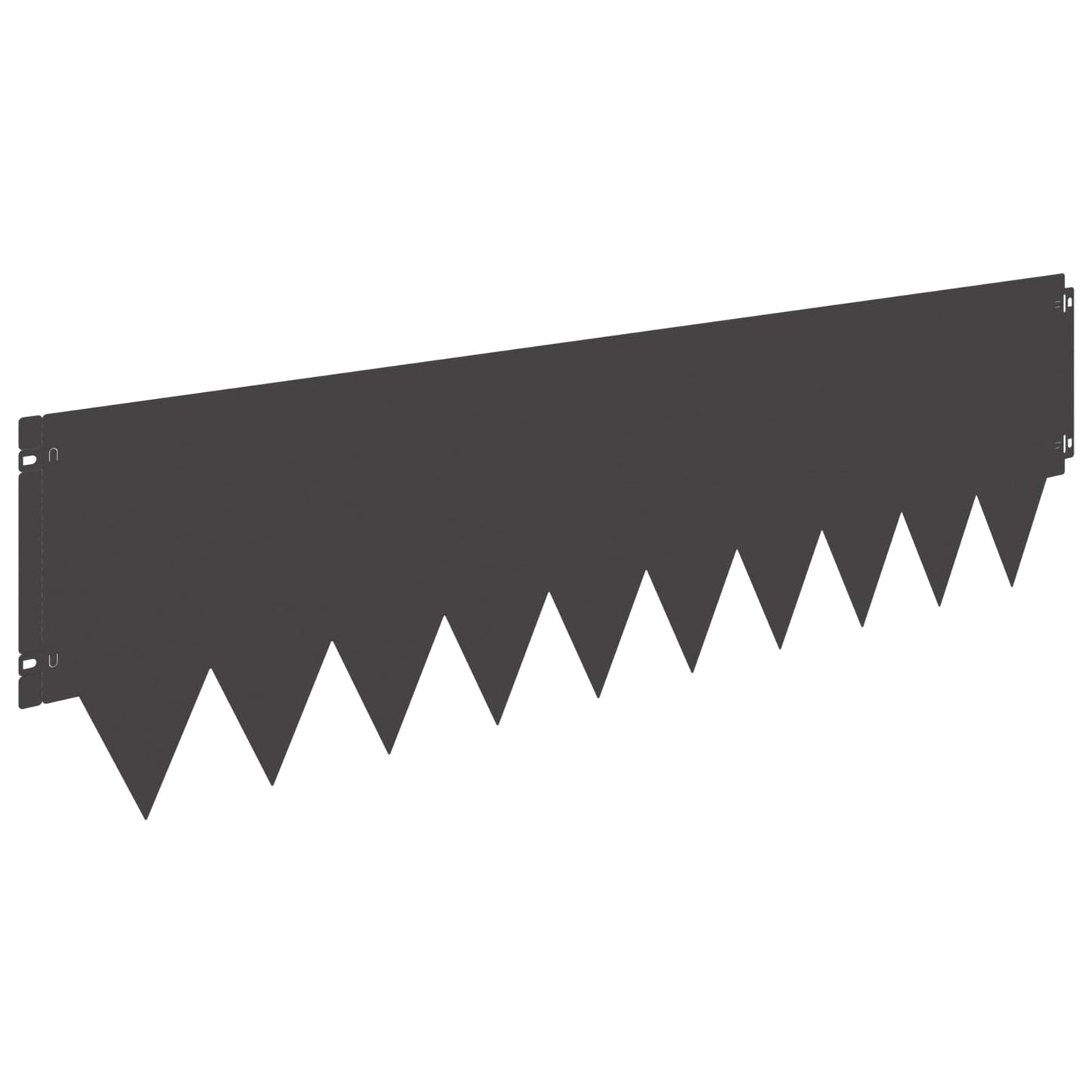 Bordura per Prato 10 pcs 103 x 30 cm metallo Nero | homemem39