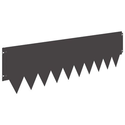 Bordura per Prato 10 pcs 103 x 30 cm metallo Nero | homemem39