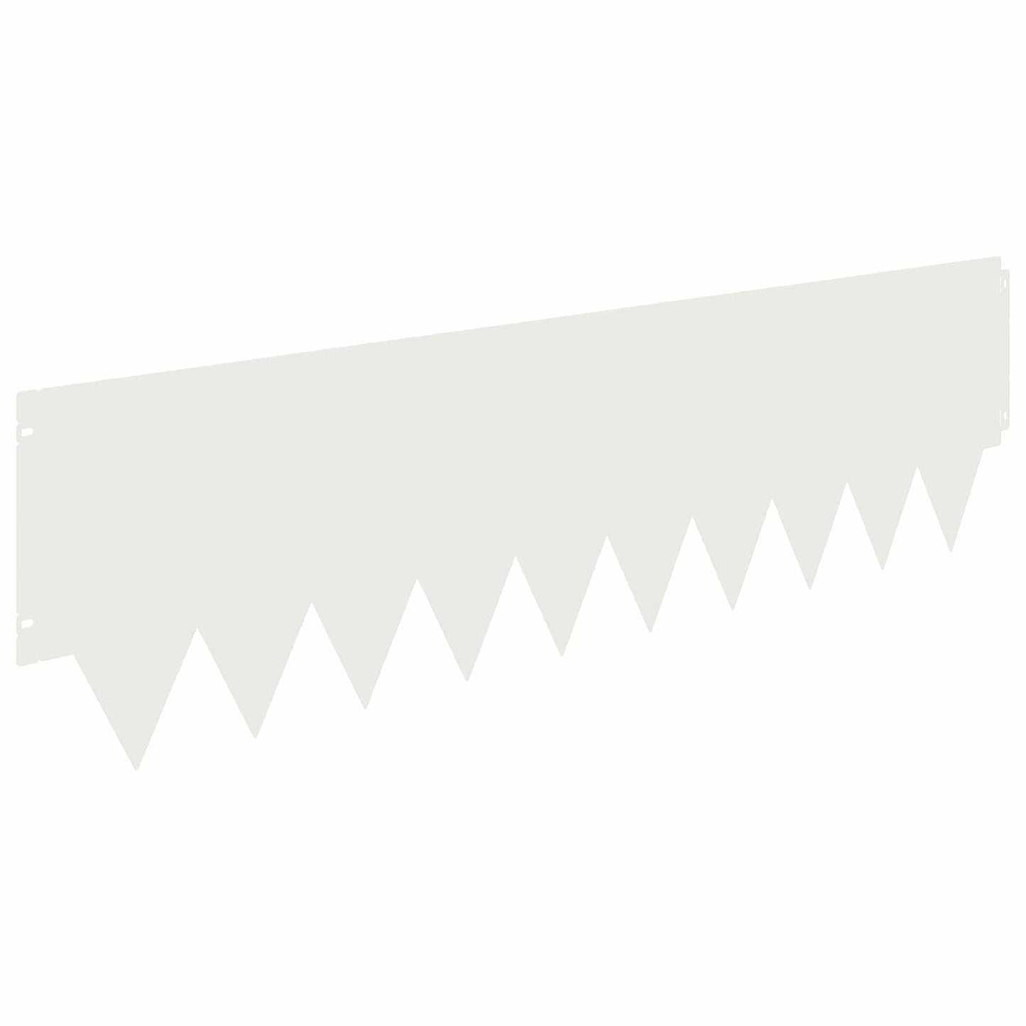 Bordura per Prato 10 pcs 103 x 30 cm metallo Bianco | homemem39
