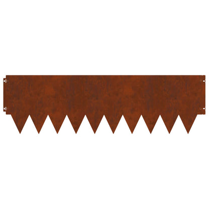 Bordura per Prato 20 pcs 103 x 30 cm metallo Ruggine | homemem39