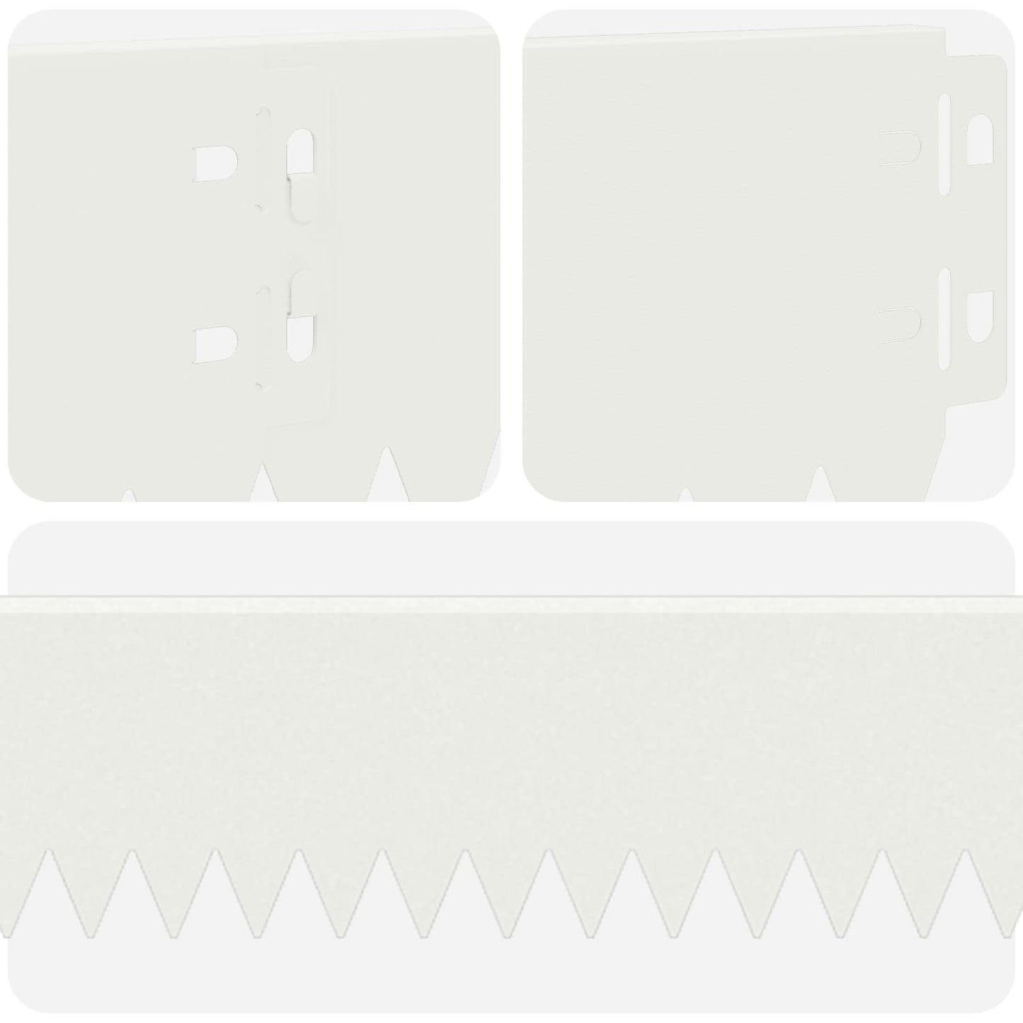 Bordura per Prato 20 pcs 103 x 10 cm Acciaio Bianco | homemem39