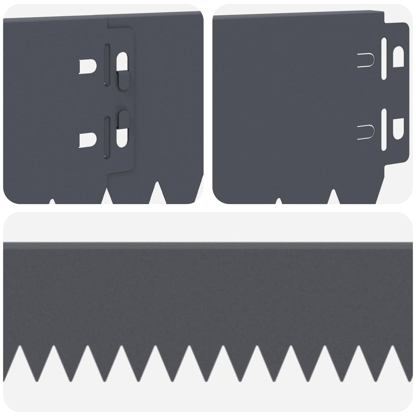 Bordura per Prato 30 pcs 103 x 10 cm Acciaio Antracite | homemem39