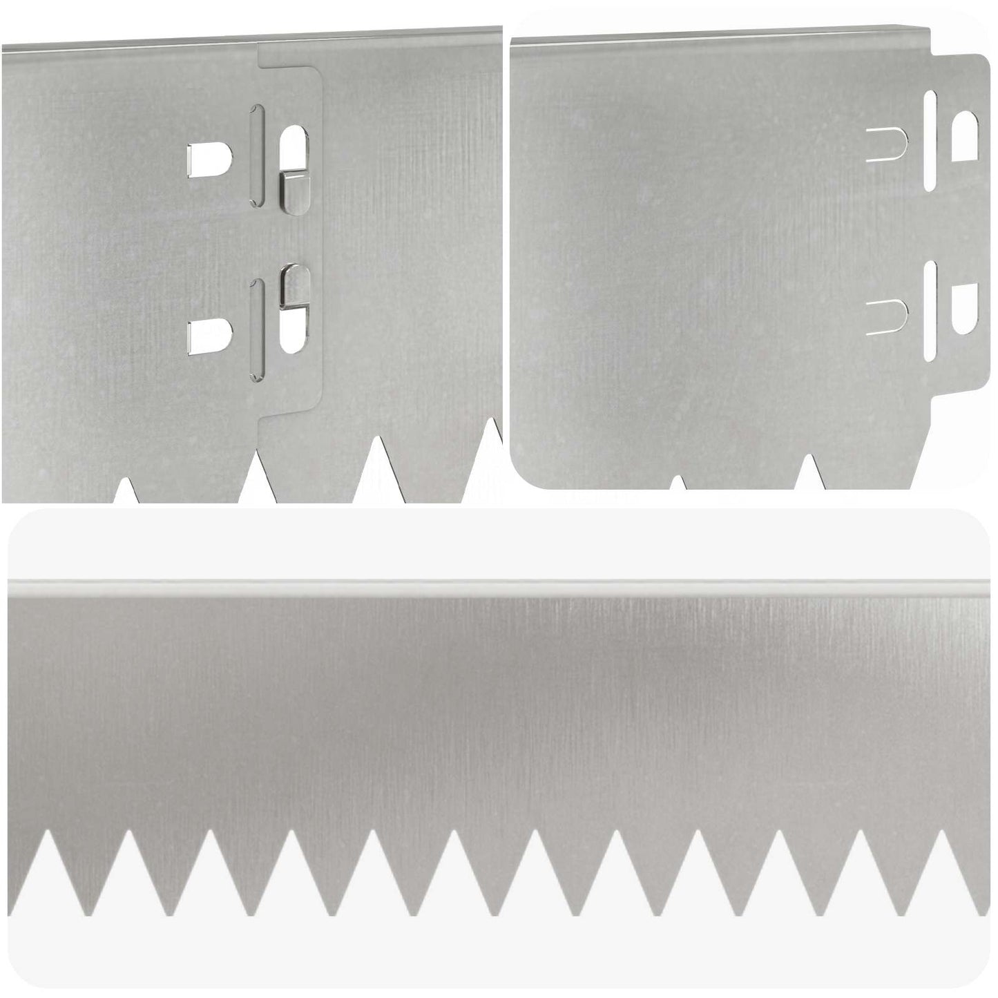 Bordura per Prato 30 pcs 103 x 10 cm Acciaio Argento | homemem39