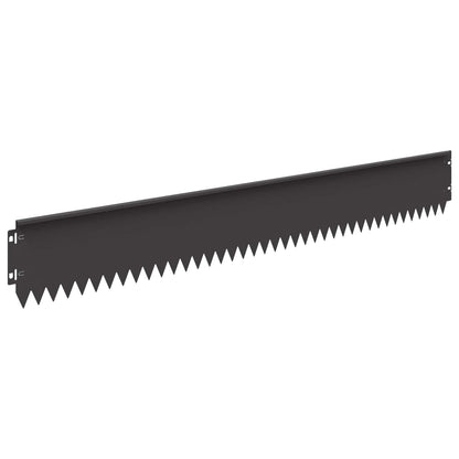 Bordura per Prato 10 pcs 103 x 15 cm Acciaio Nero | homemem39