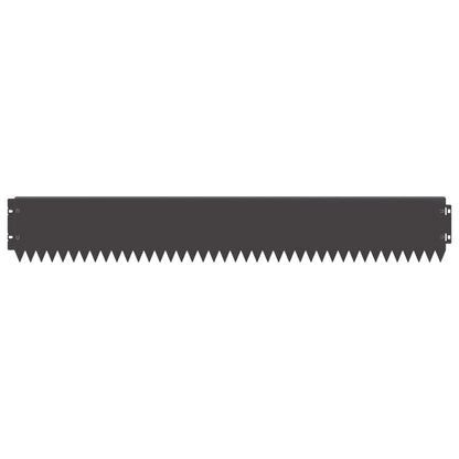 Bordura per Prato 10 pcs 103 x 15 cm Acciaio Nero | homemem39