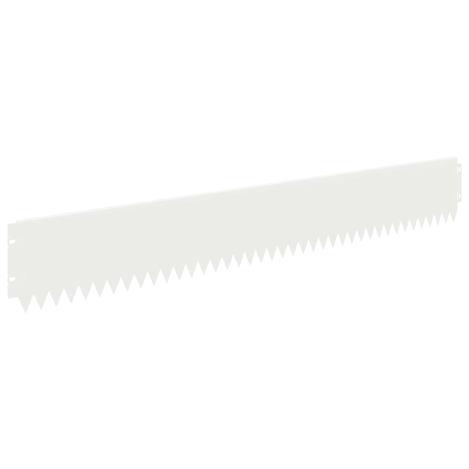 Bordura per Prato 10 pcs 103 x 15 cm Acciaio Bianco | homemem39