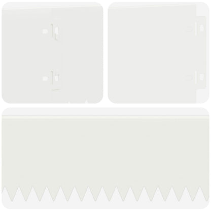 Bordura per Prato 20 pcs 103 x 15 cm Acciaio Bianco | homemem39