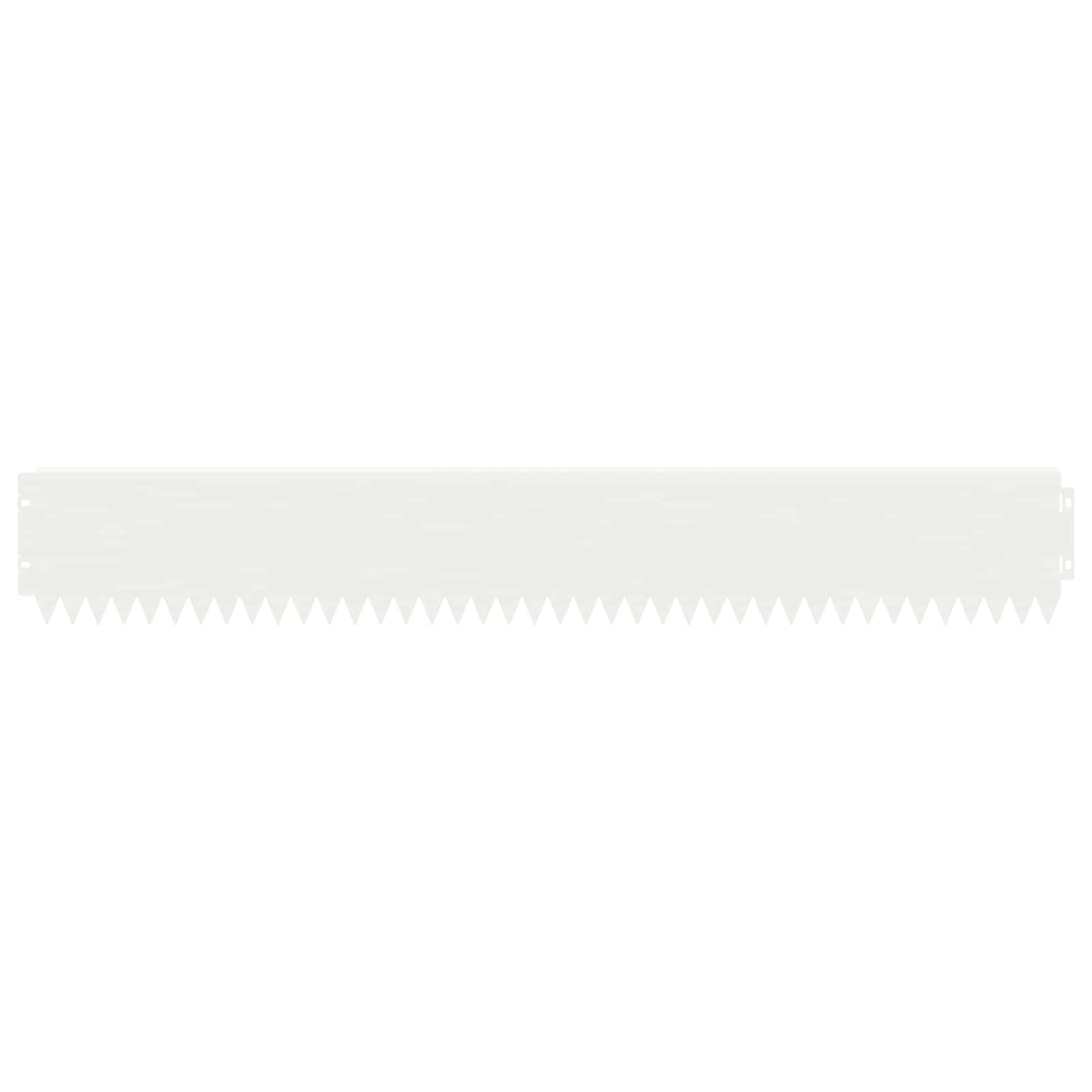 Bordura per Prato 30 pcs 103 x 15 cm Acciaio Bianco | homemem39