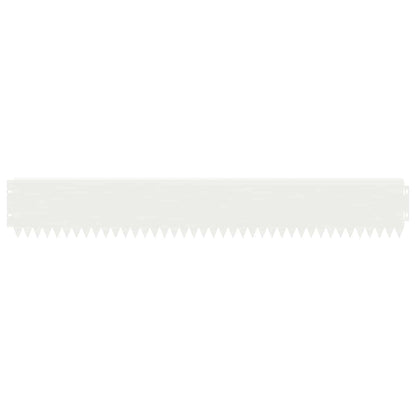Bordura per Prato 30 pcs 103 x 15 cm Acciaio Bianco | homemem39