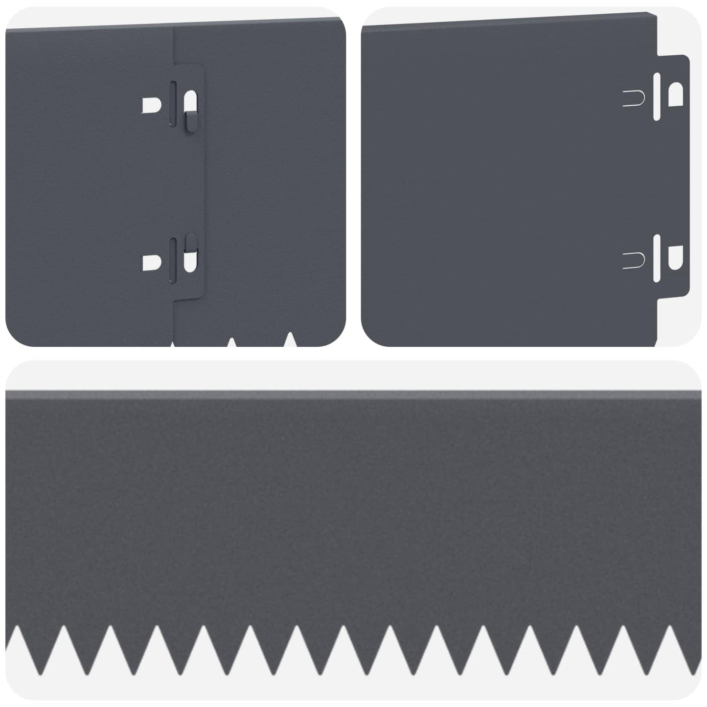 Bordura per Prato 30 pcs 103 x 15 cm Acciaio Antracite | homemem39