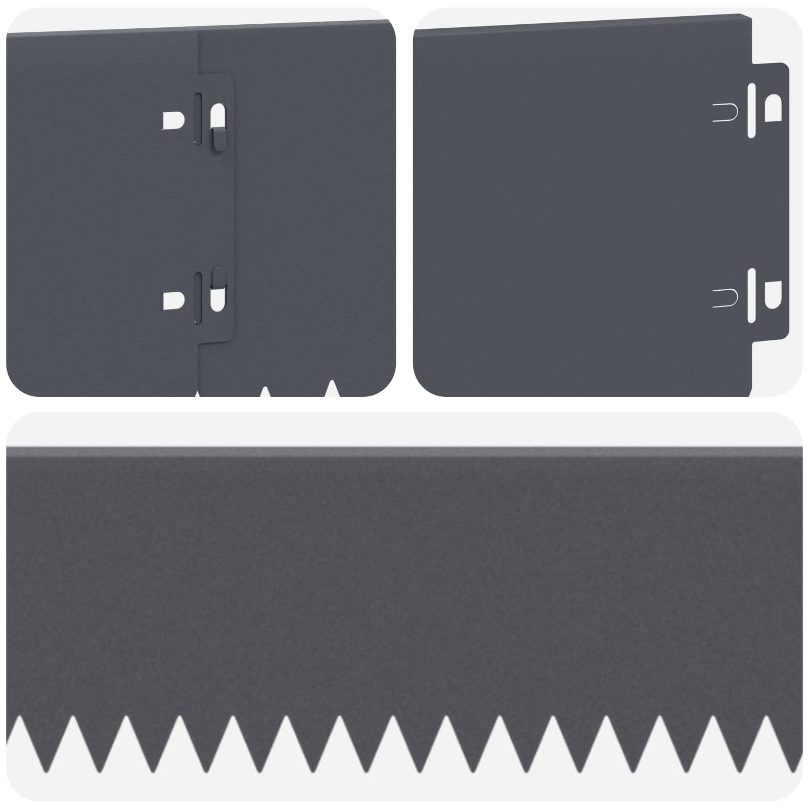 Bordura per Prato 30 pcs 103 x 15 cm Acciaio Antracite | homemem39