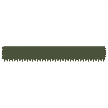 Bordura per Prato 20 pcs 103 x 15 cm Acciaio Verde Oliva | homemem39