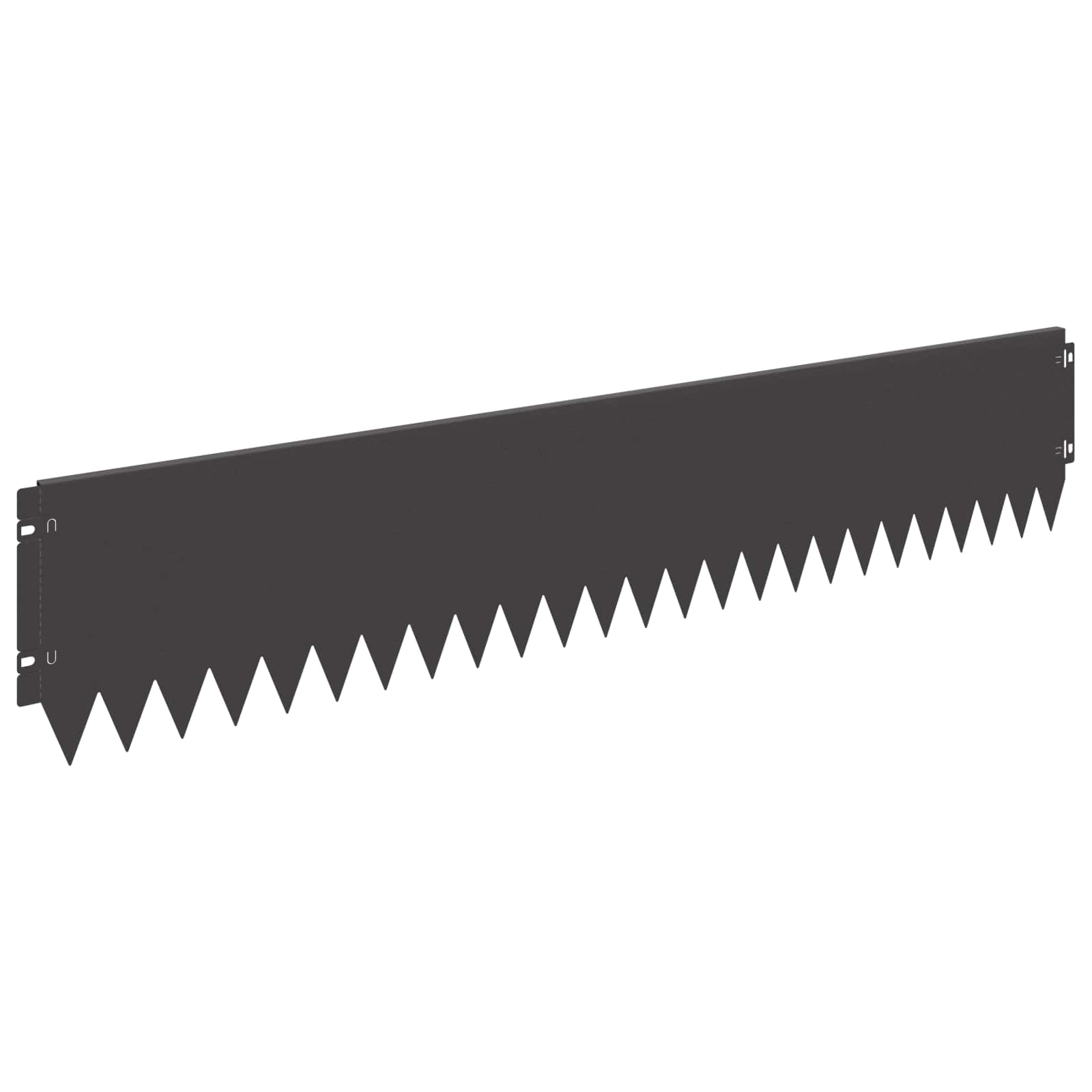 Bordura per Prato 10 pcs 103 x 20 cm Acciaio Nero | homemem39