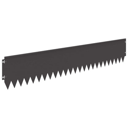Bordura per Prato 10 pcs 103 x 20 cm Acciaio Nero | homemem39