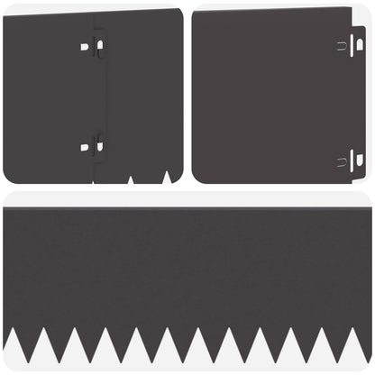 Bordura per Prato 30 pcs 103 x 20 cm Acciaio Nero | homemem39