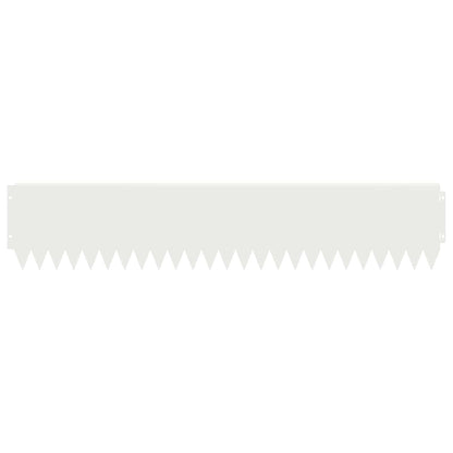 Bordura per Prato 10 pcs 103 x 20 cm Acciaio Bianco | homemem39