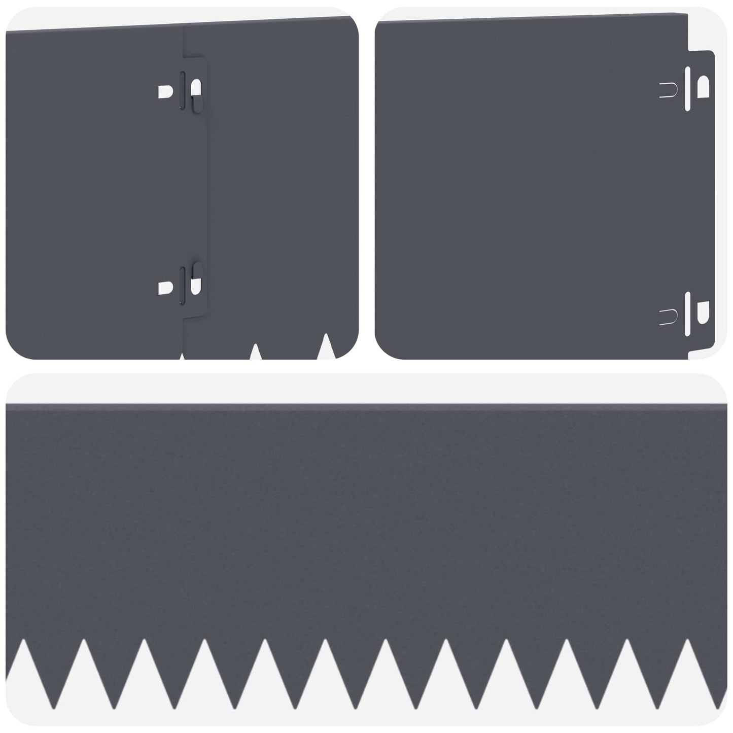Bordura per Prato 30 pcs 103 x 20 cm Acciaio Antracite | homemem39