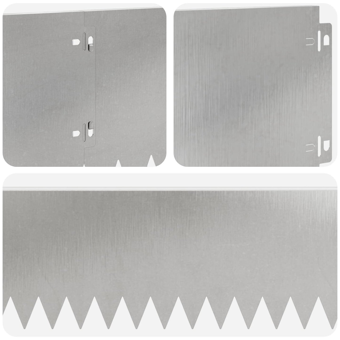 Bordura per Prato 10 pcs 103 x 20 cm Acciaio Argento | homemem39