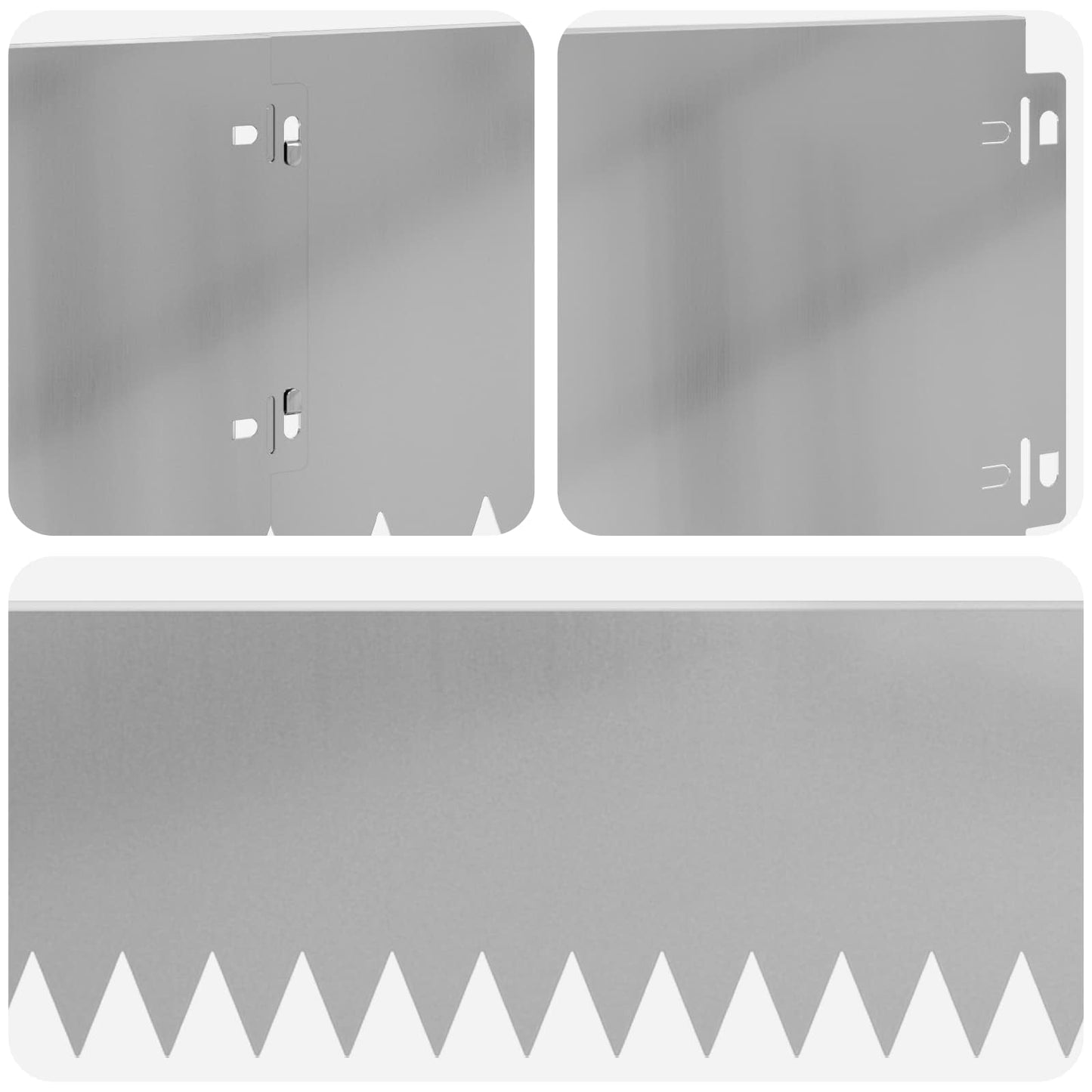 Bordura per Prato 10 pcs 103 x 20 cm Acciaio Argento | homemem39