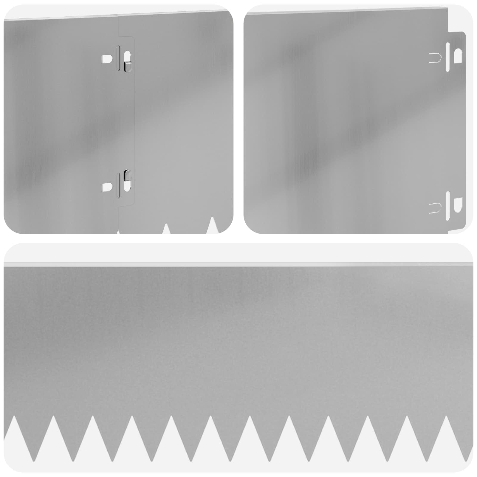 Bordura per Prato 10 pcs 103 x 20 cm Acciaio Argento | homemem39
