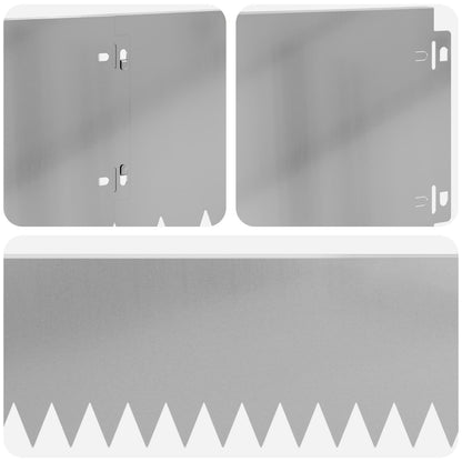 Bordura per Prato 30 pcs 103 x 20 cm Acciaio Argento | homemem39