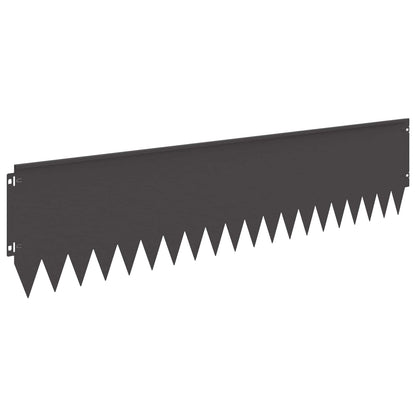 Bordura per Prato 20 pcs 103 x 25 cm Acciaio Nero | homemem39