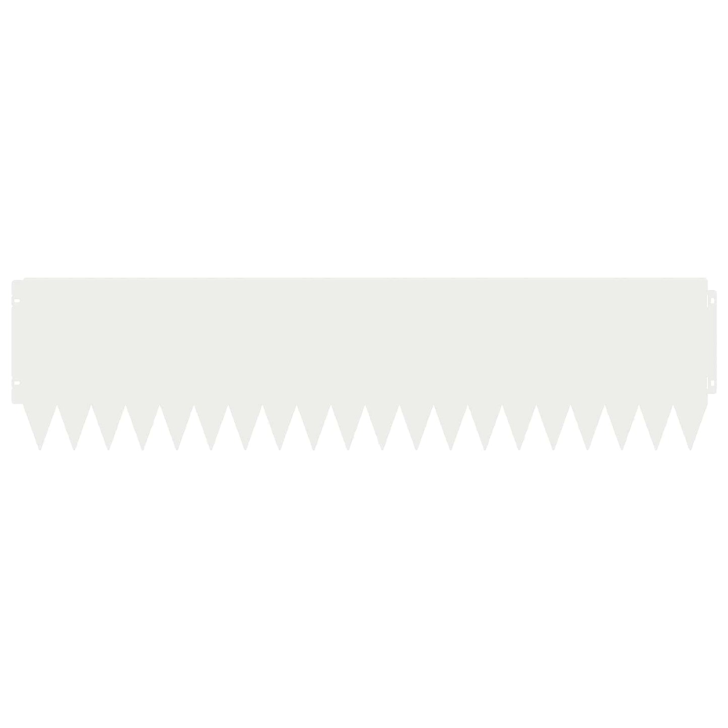 Bordura per Prato 10 pcs 103 x 25 cm Acciaio Bianco | homemem39