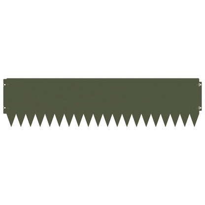 Bordura per Prato 10 pcs 103 x 25 cm Acciaio Verde Oliva | homemem39