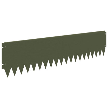Bordura per Prato 20 pcs 103 x 25 cm Acciaio Verde Oliva | homemem39