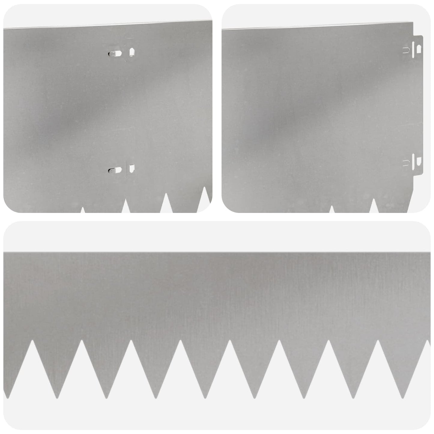 Bordura per Prato 20 pcs 103 x 25 cm Acciaio Argento | homemem39