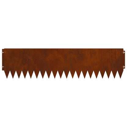 Bordura per Prato 20 pcs 103 x 25 cm Acciaio Ruggine | homemem39