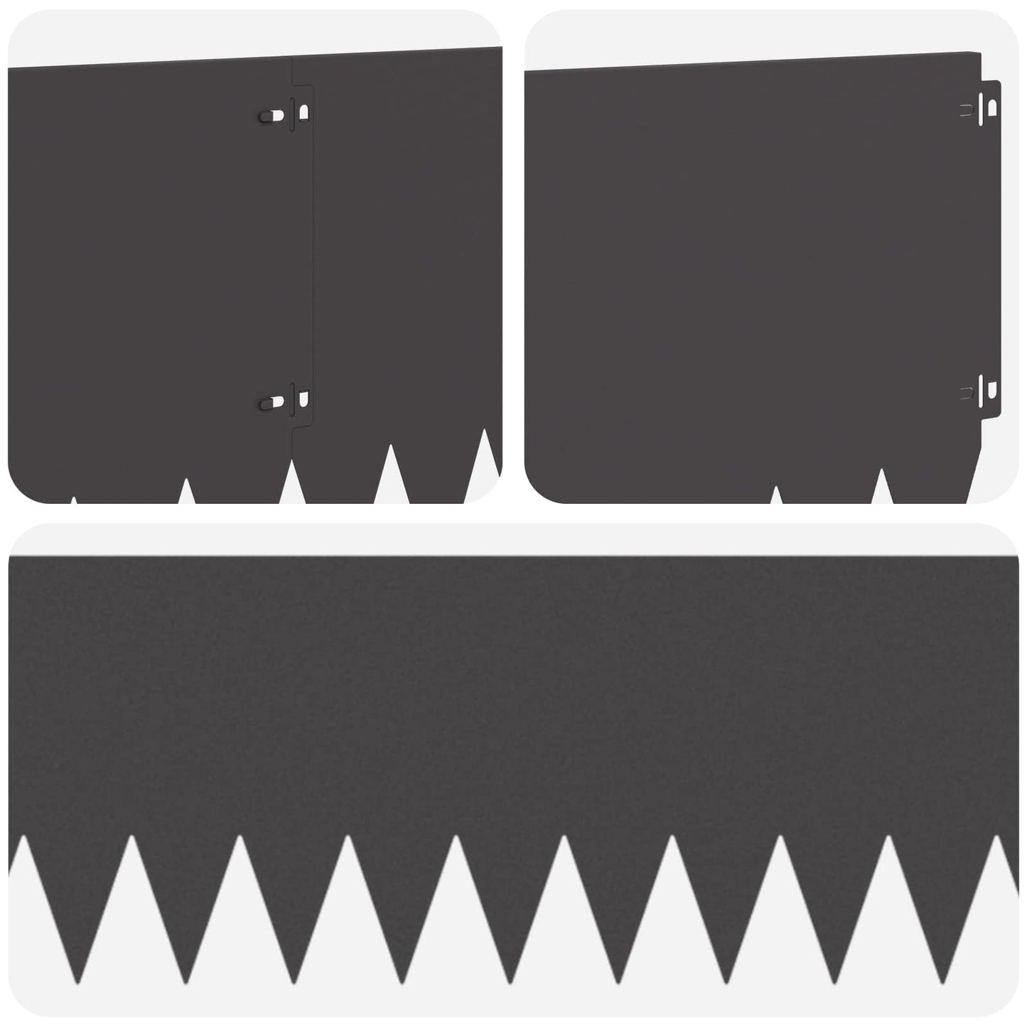 Bordura per Prato 20 pcs 103 x 30 cm Acciaio Nero | homemem39