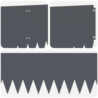 Bordura per Prato 10 pcs 103 x 30 cm Acciaio Antracite | homemem39
