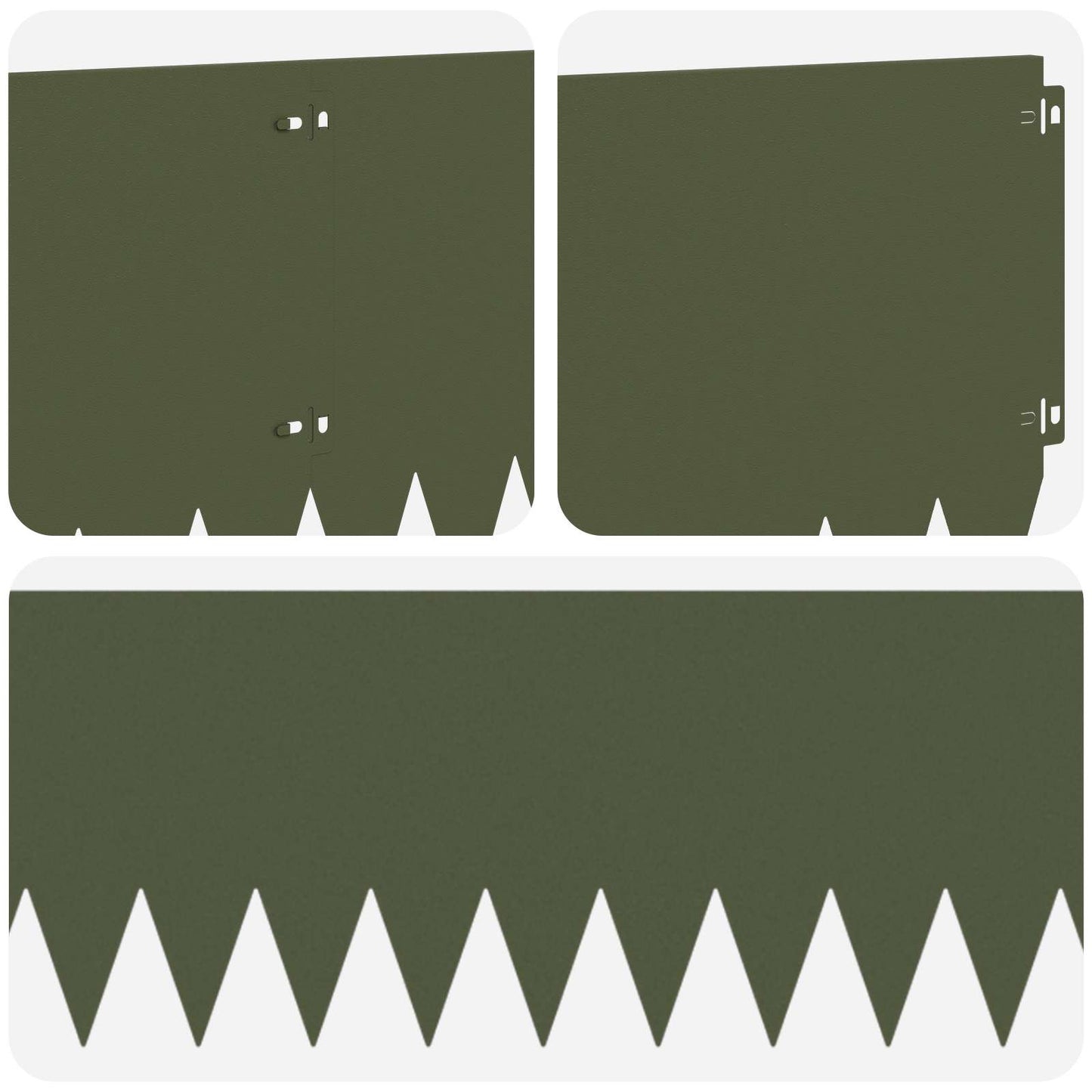 Bordura per Prato 20 pcs 103 x 30 cm Acciaio Verde Oliva | homemem39