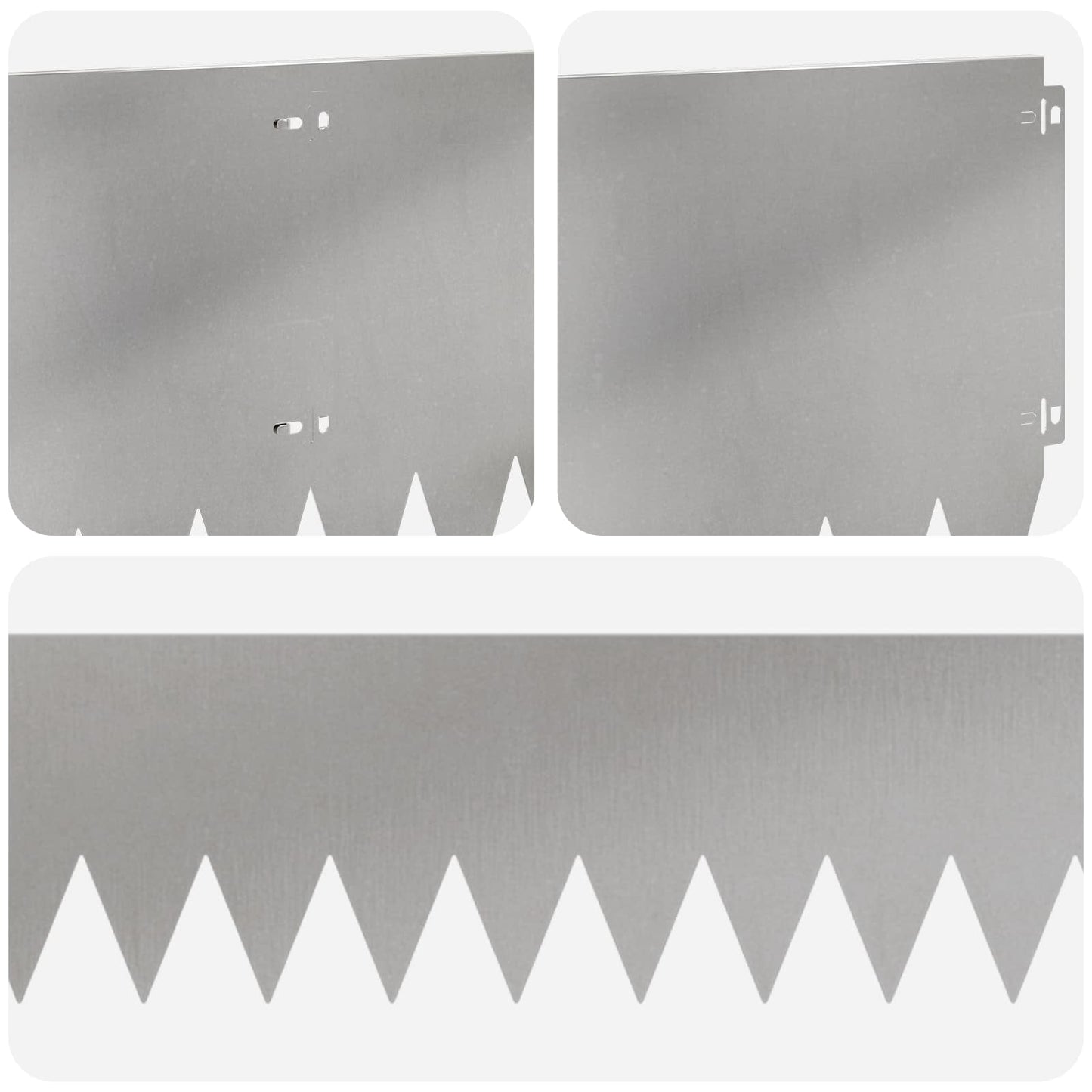 Bordura per Prato 10 pcs 103 x 30 cm Acciaio Argento | homemem39