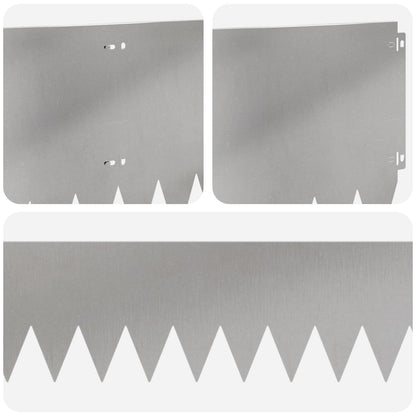 Bordura per Prato 10 pcs 103 x 30 cm Acciaio Argento | homemem39