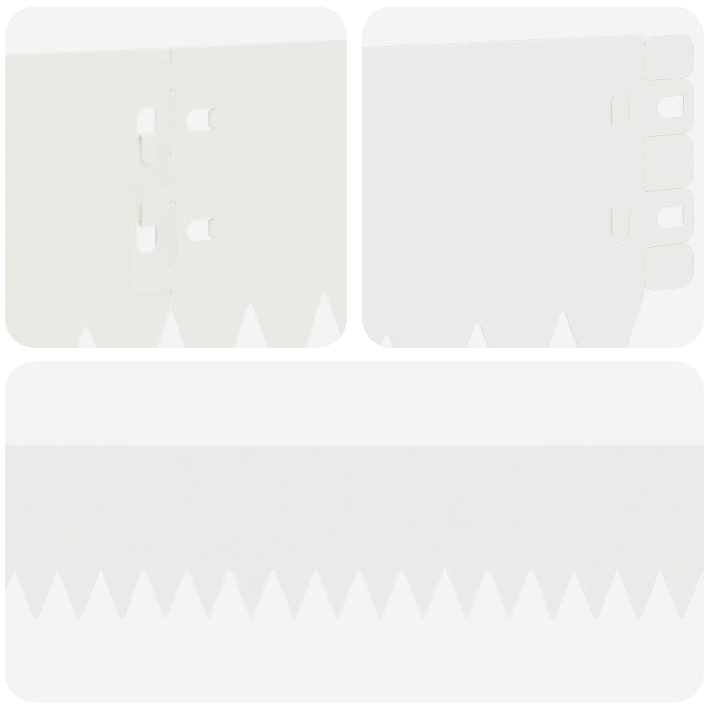 Bordura per Prato 50 pcs 103 x 10 cm Acciaio Bianco | homemem39