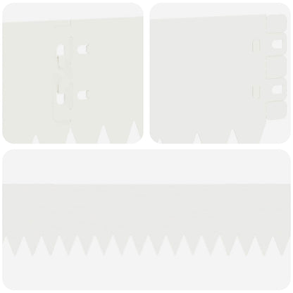 Bordura per Prato 50 pcs 103 x 10 cm Acciaio Bianco | homemem39
