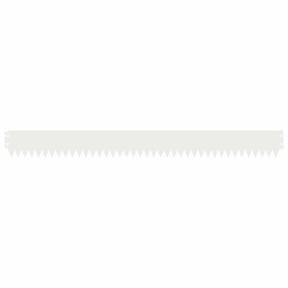 Bordura per Prato 50 pcs 103 x 10 cm Acciaio Bianco | homemem39