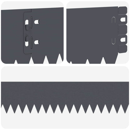 Bordura per Prato 20 pcs 103 x 10 cm Acciaio Antracite | homemem39