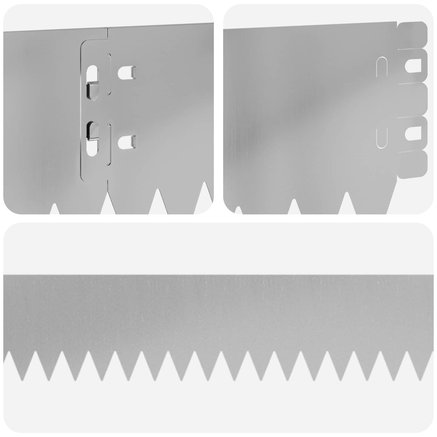 Bordura per Prato 30 pcs 103 x 10 cm Acciaio Argento | homemem39