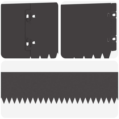 Bordura per Prato 30 pcs 103 x 15 cm Acciaio Nero | homemem39
