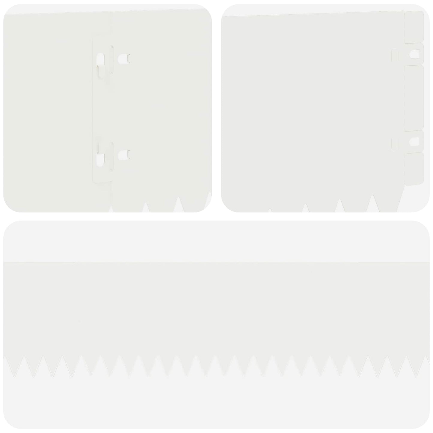 Bordura per Prato 10 pcs 103 x 15 cm Acciaio Bianco | homemem39