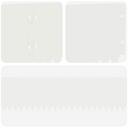 Bordura per Prato 10 pcs 103 x 15 cm Acciaio Bianco | homemem39